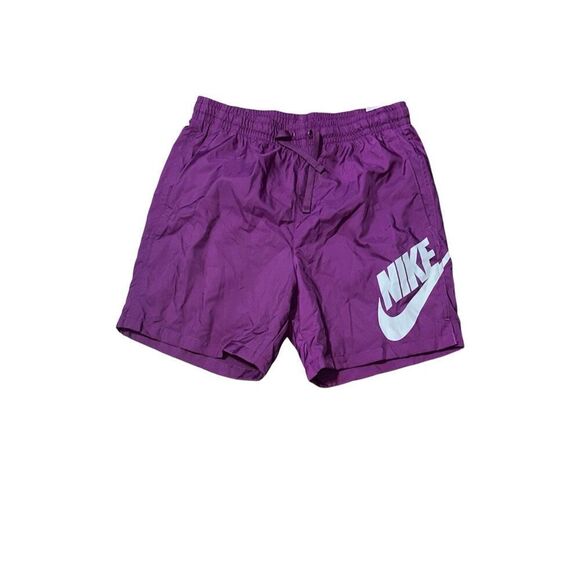 NEW WITH TAGS Nike Shorts Adult Swoosh Logo Athletic Gym Outdoor Running Purple - Picture 1 of 5